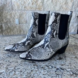 PAIGE Willa Bootie in Snakeskin Pattern